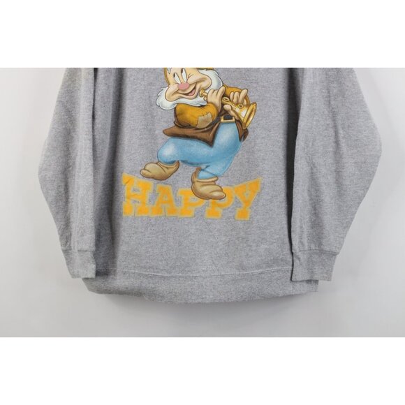 Vintage 90s Disney Snow White Womens S/M Faded Happy Dwarf Crewneck Sweatshirt